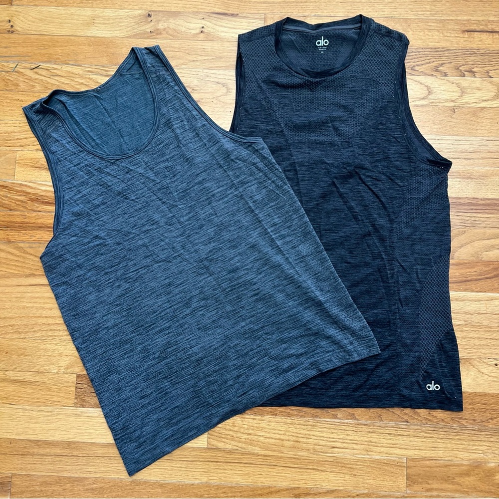 Lot of 2 Men’s Alo + Lululemon Workout Tanks